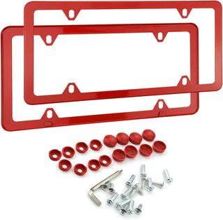 License plate frame Stainless Steel for USA (Black) 2pcs