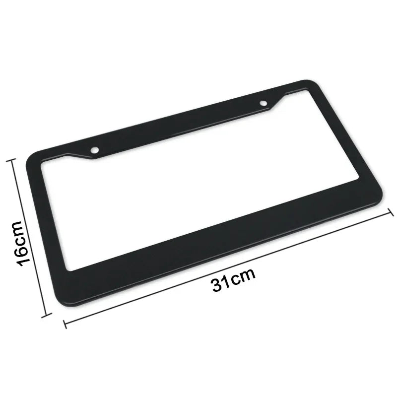 License plate frame Aluminum for USA (Black)
