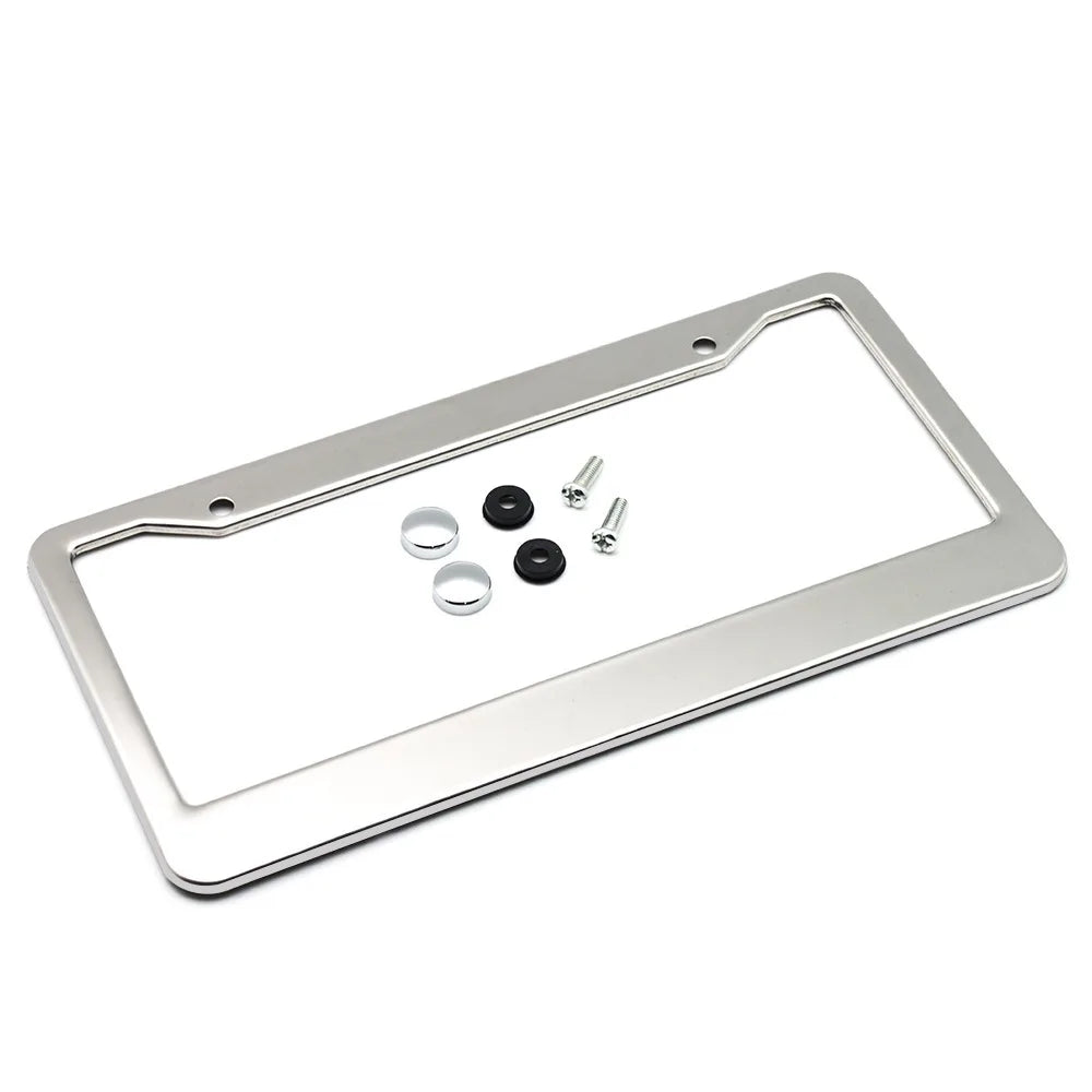 License plate frame Stainless Steel for USA (Silver)
