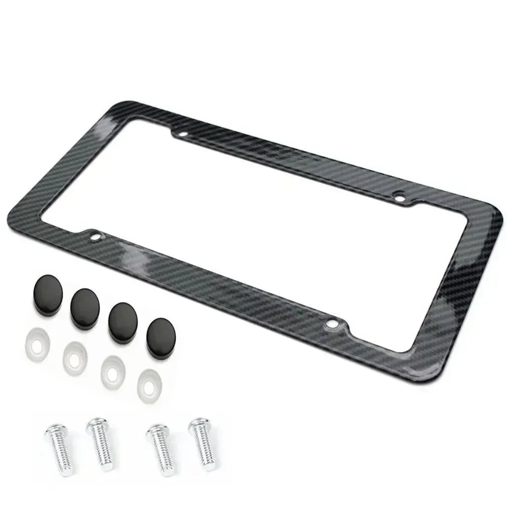 License plate frame Stainless Steel for USA (Carbon) 2pcs