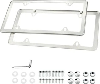 License plate frame Stainless Steel for USA (Black) 2pcs