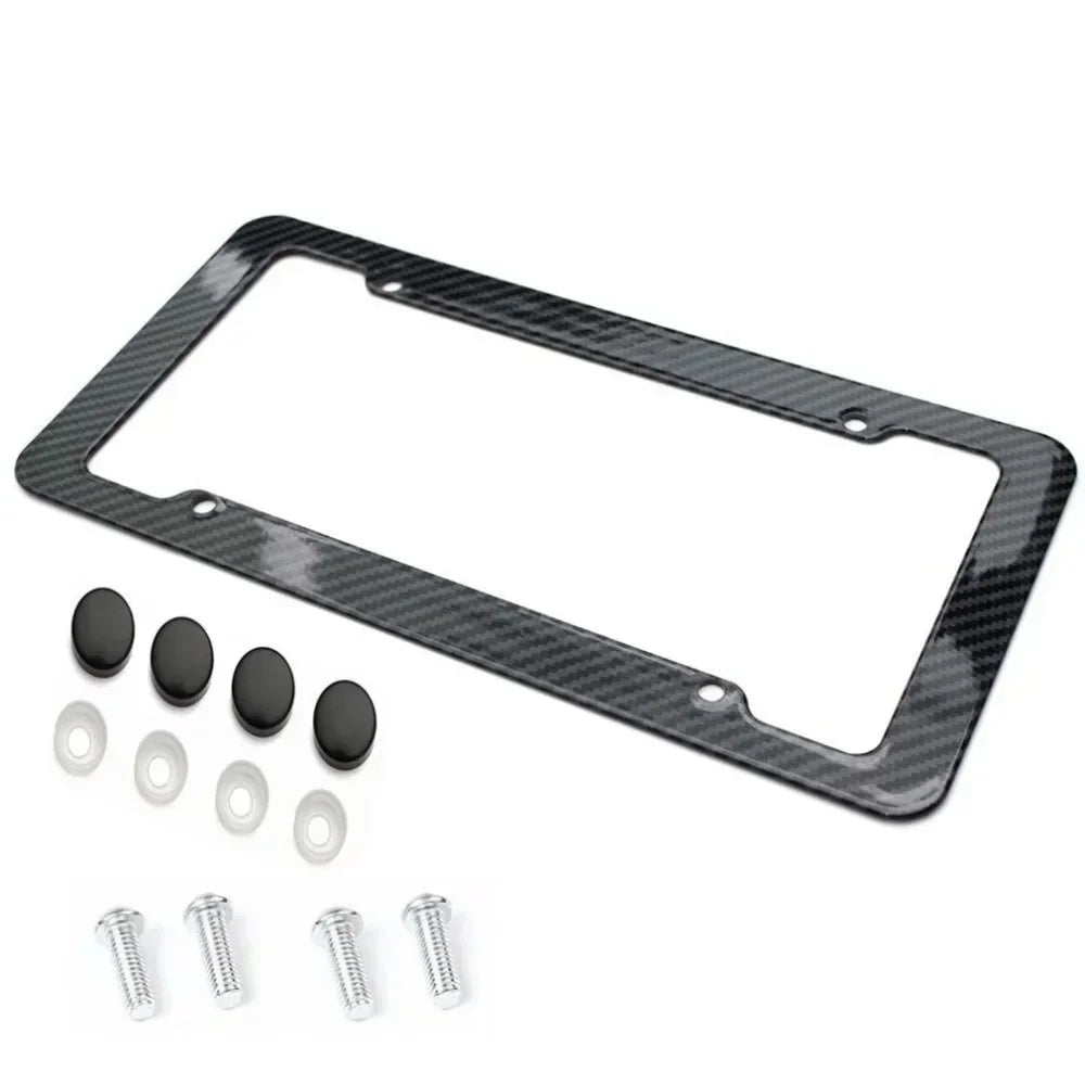 License plate frame Stainless Steel for USA (Carbon) 2pcs