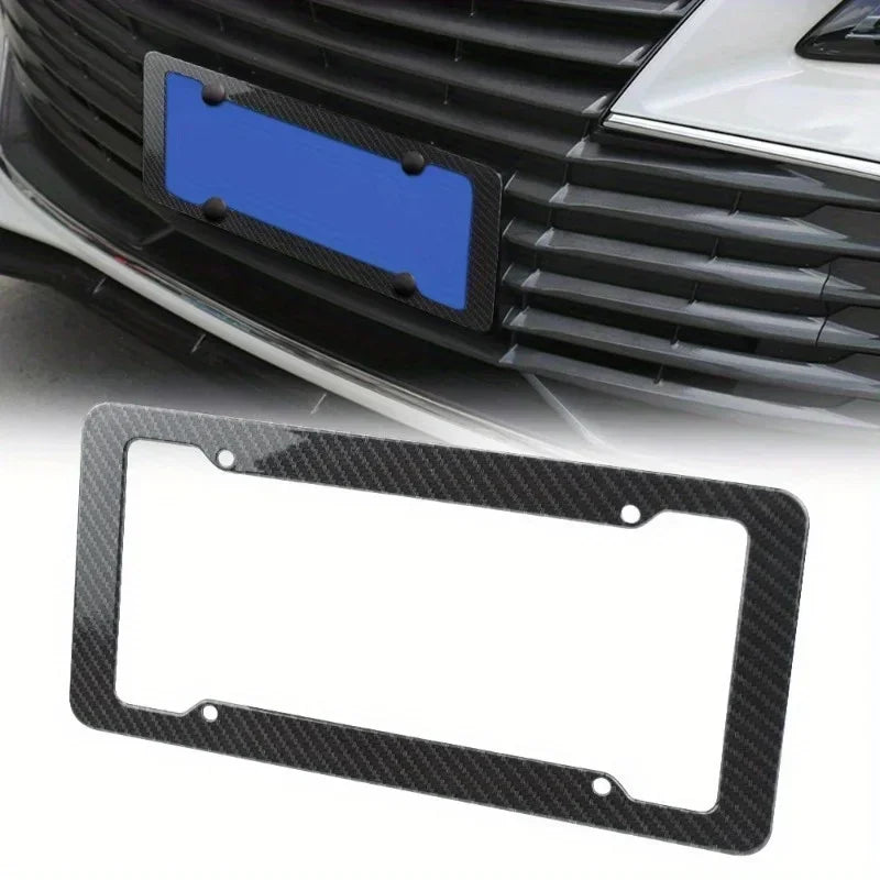 License plate frame Stainless Steel for USA (Carbon) 2pcs