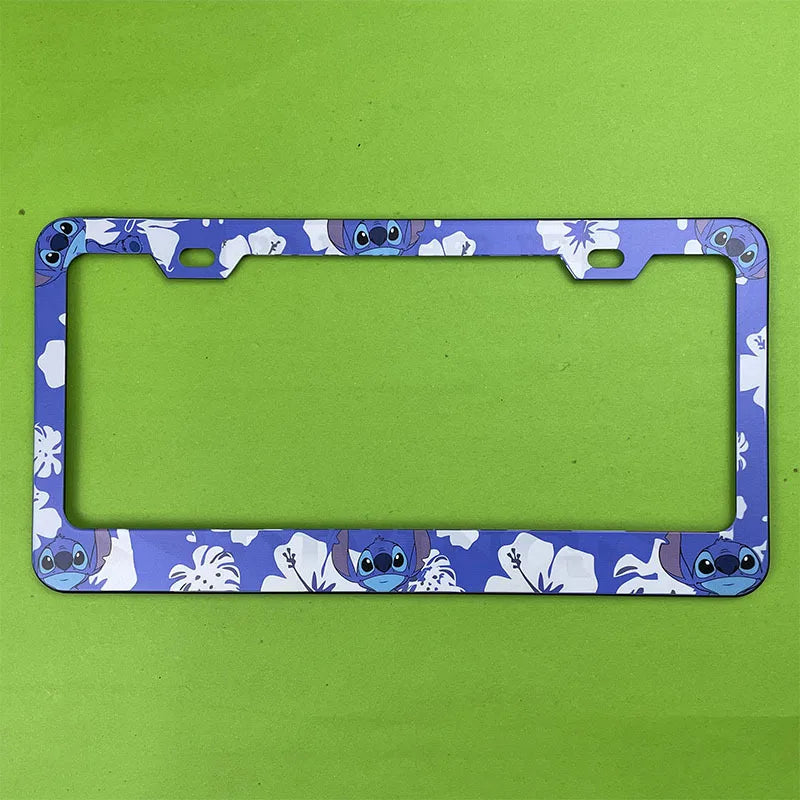 License plate frame Aluminum for USA (Flowers) 1pc