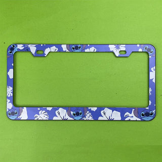 License plate frame Aluminum for USA (Flowers) 1pc
