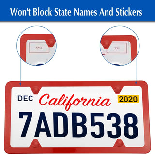 License plate frame Stainless Steel for USA (Black) 2pcs