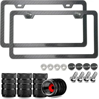 License plate frame Stainless Steel for USA (Carbon) 2pcs