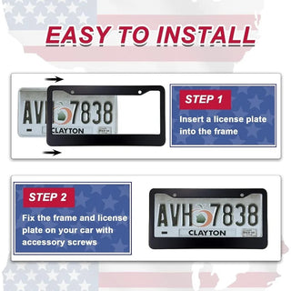 License plate frame Stainless Steel for USA (Silver)