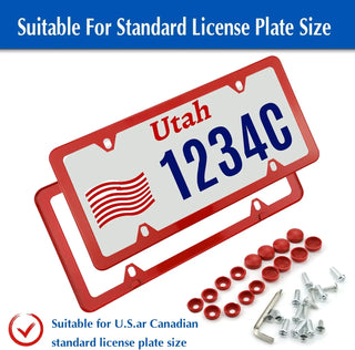 License plate frame Stainless Steel for USA (Black) 2pcs