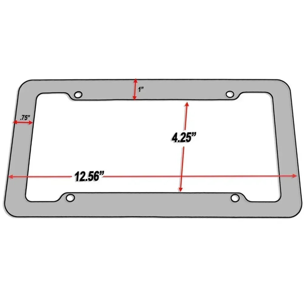 License plate frame Stainless Steel for USA (Carbon) 2pcs