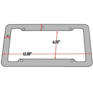 License plate frame Stainless Steel for USA (Carbon) 2pcs