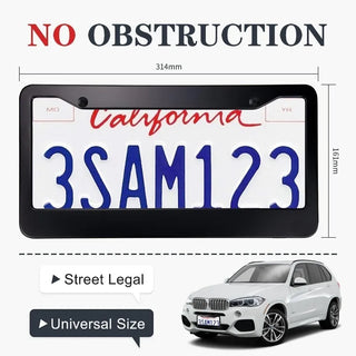 License plate frame Stainless Steel for USA (Silver)