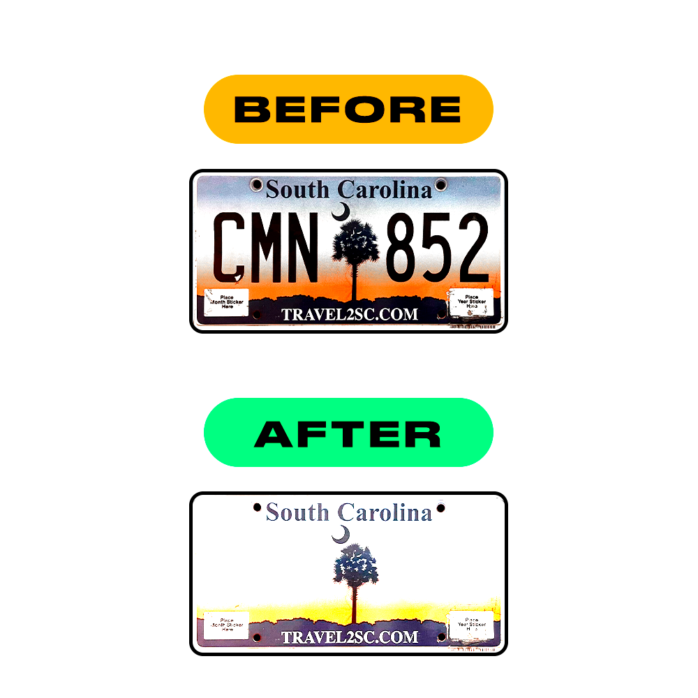 Alite Nanofilm for US (South Carolina 2008-2016) license plates - Symbol "C" - Alite