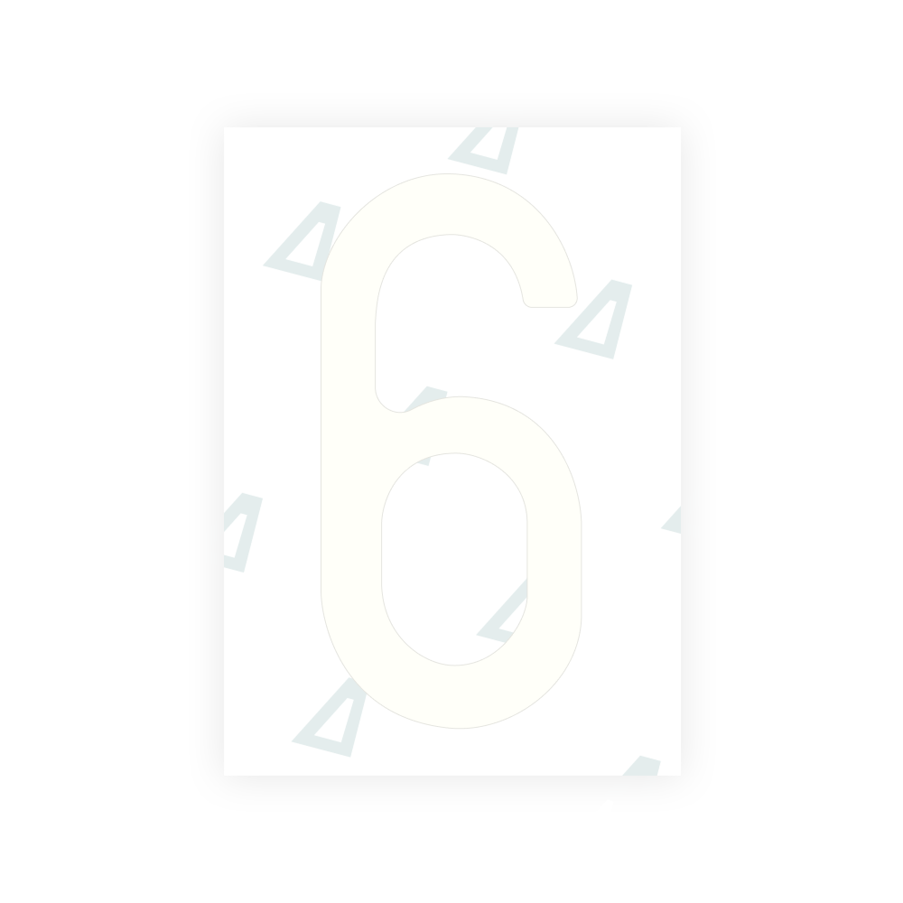 Alite Nanofilm for Saudi Arabia number plates - Symbol "6"