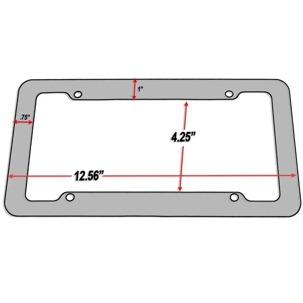 License plate frame Stainless Steel for USA (Carbon) 2pcs