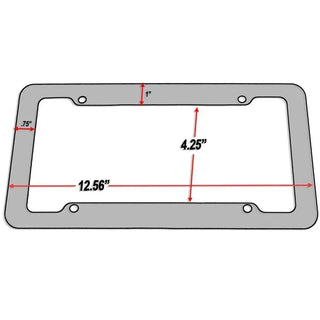 License plate frame Stainless Steel for USA (Carbon) 2pcs