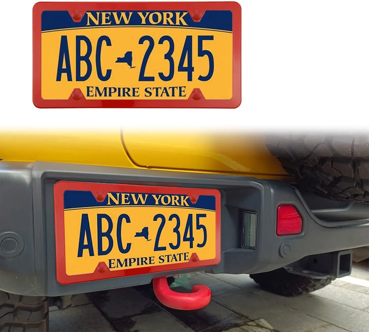 License plate frame Stainless Steel for USA (Black) 2pcs