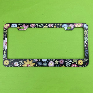 License plate frame Aluminum for USA (Flowers) 1pc