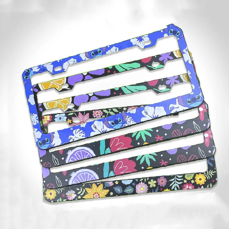 License plate frame Aluminum for USA (Flowers) 1pc