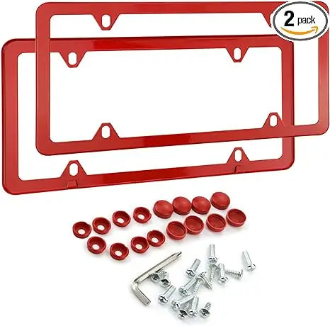 License plate frame Stainless Steel for USA (Black) 2pcs