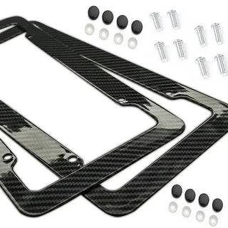 License plate frame Stainless Steel for USA (Carbon) 2pcs