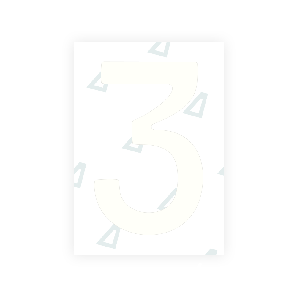 Alite Nanofilm for Slovakia license plates - Symbol "3"