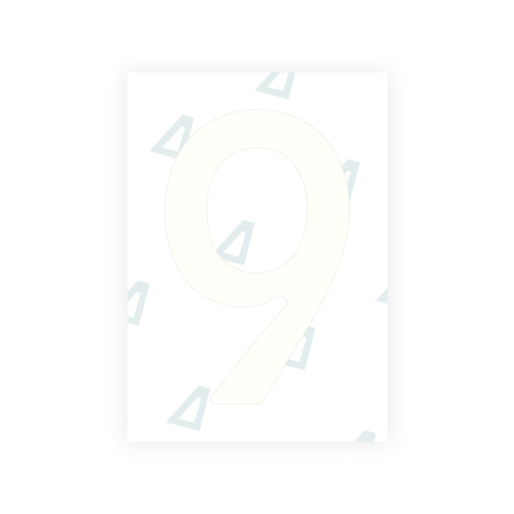 Alite Nanofilm for Slovakia license plates - Symbol "9"