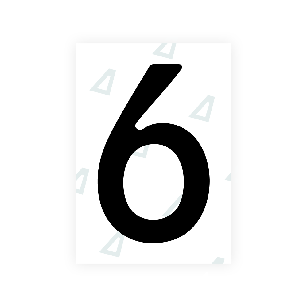Alite Nanofilm for Slovakia license plates - Symbol "6"