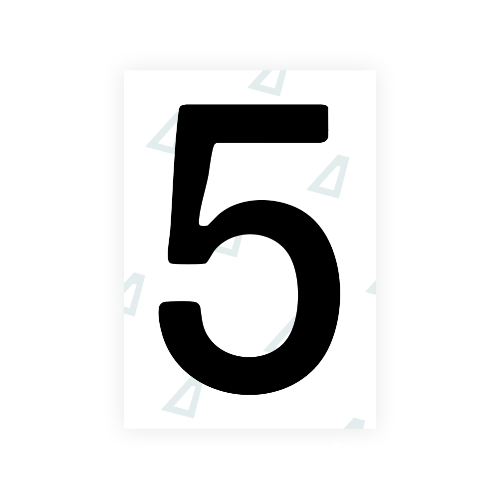 Alite Nanofilm for Slovakia license plates - Symbol "5"
