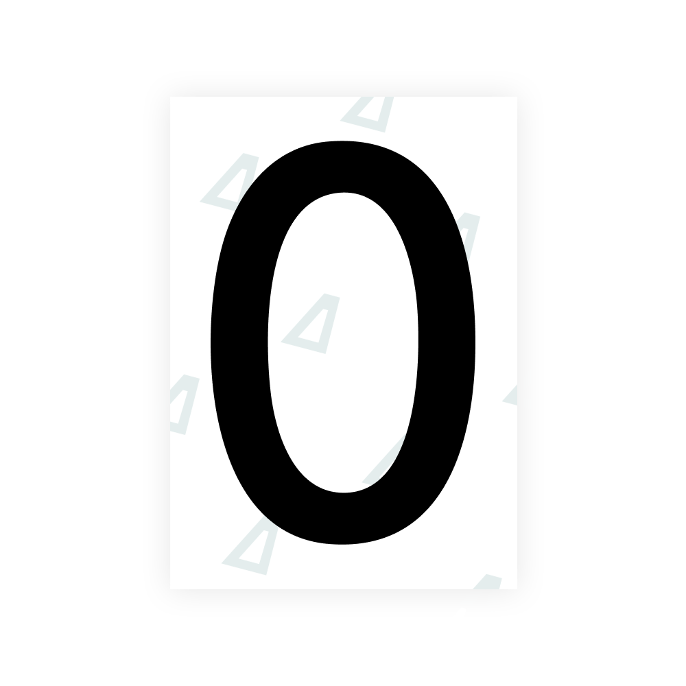 Alite Nanofilm for Slovakia license plates - Symbol "0"
