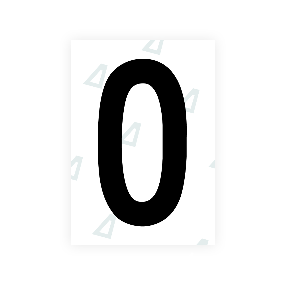 Alite Nanofilm for Slovenia number plates - Symbol "0"