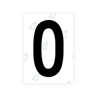 Alite Nanofilm for Slovenia number plates - Symbol "0"