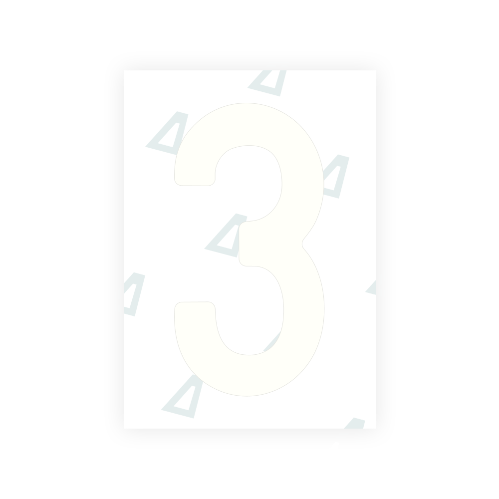 Alite Nanofilm for Slovenia number plates - Symbol "3"