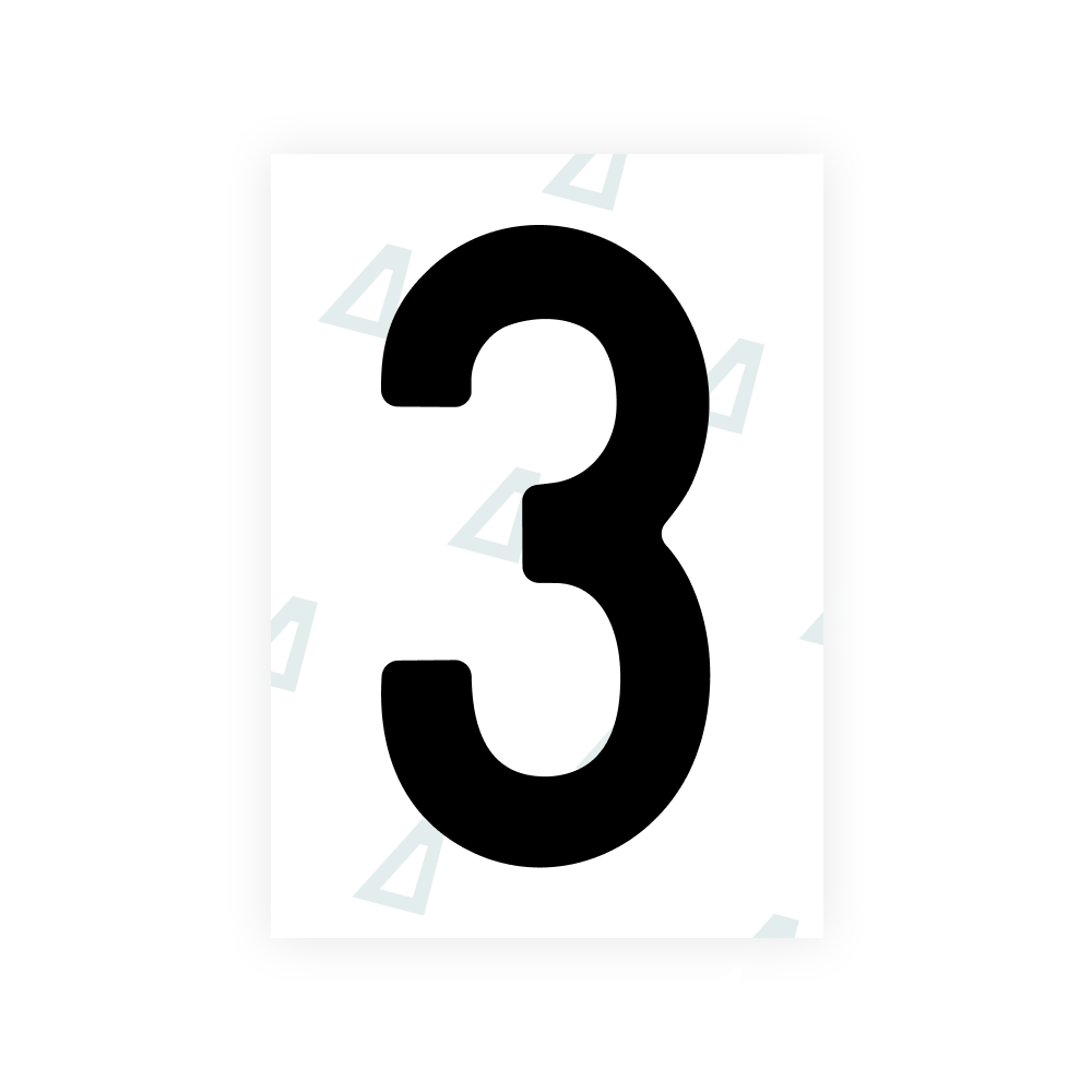 Alite Nanofilm for Slovenia number plates - Symbol "3"