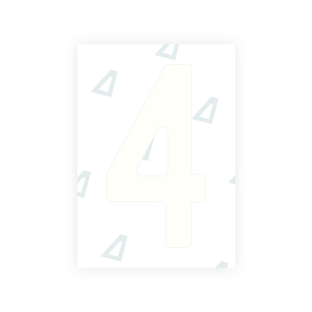 Alite Nanofilm for Slovenia number plates - Symbol "4"