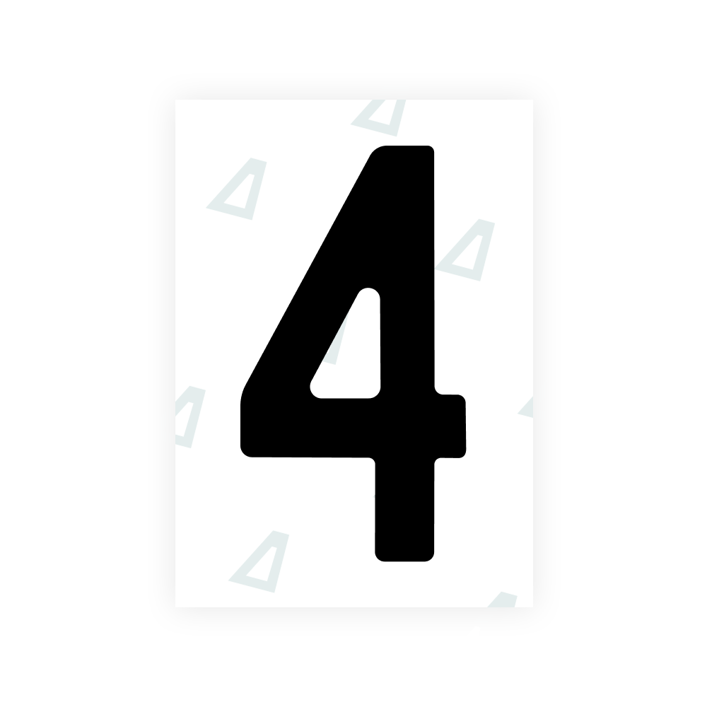 Alite Nanofilm for Slovenia number plates - Symbol "4"