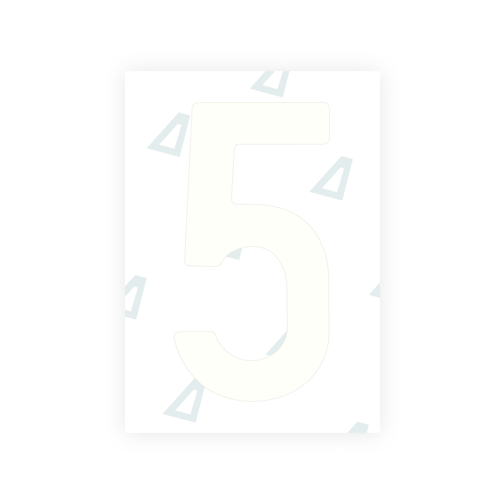 Alite Nanofilm for Slovenia number plates - Symbol "5"