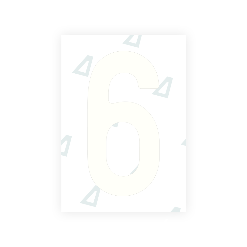 Alite Nanofilm for Slovenia number plates - Symbol "6"