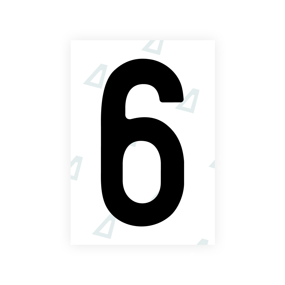 Alite Nanofilm for Slovenia number plates - Symbol "6"