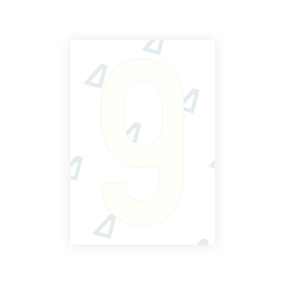 Alite Nanofilm for Slovenia number plates - Symbol "9"