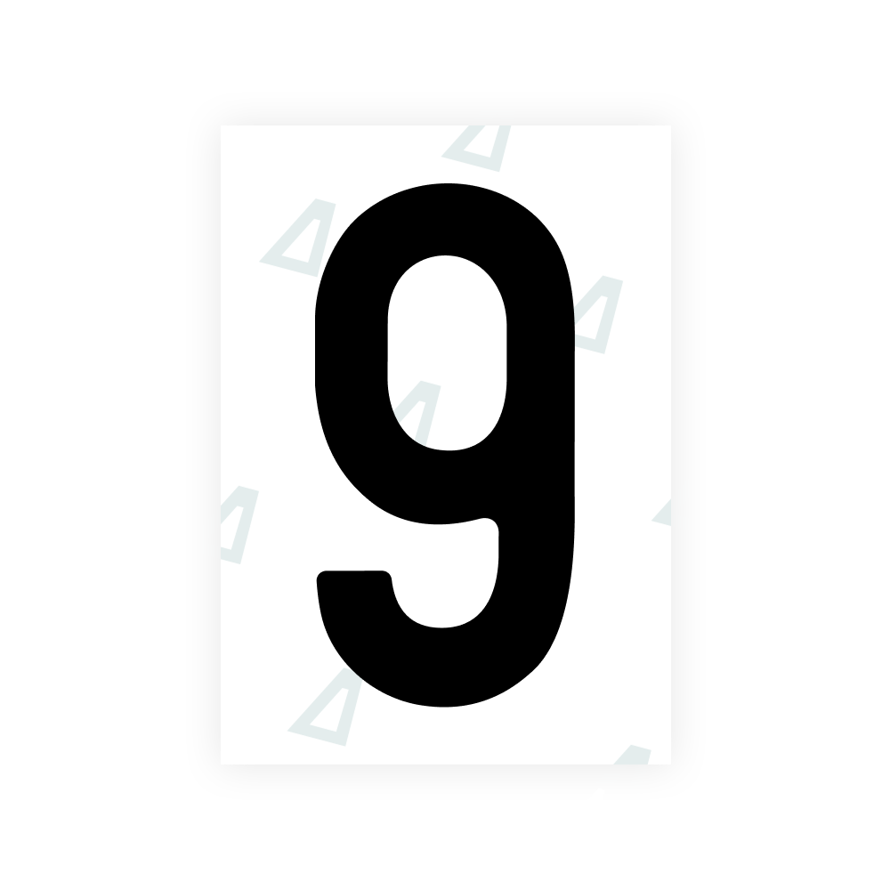 Alite Nanofilm for Slovenia number plates - Symbol "9"