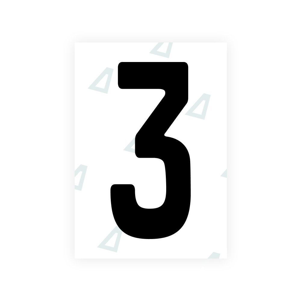 Alite Nanofilm for Angola license plates - Symbol "3"