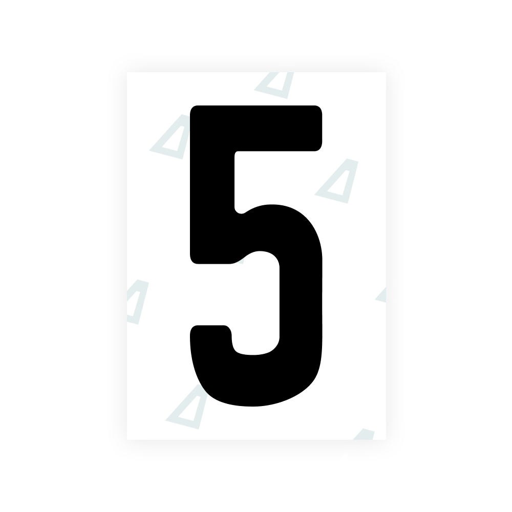 Alite Nanofilm for Angola license plates - Symbol "5"