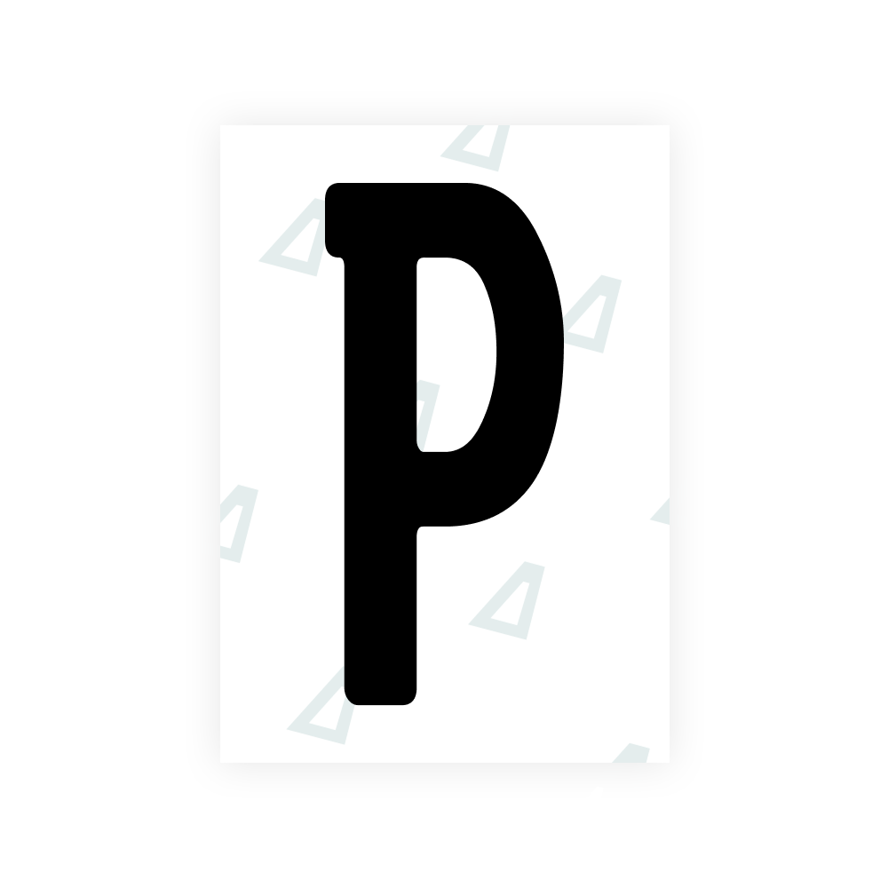 Alite Nanofilm para placas de matrícula de Angola - Símbolo "P"