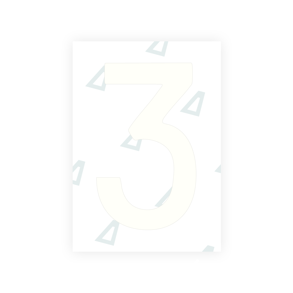 Alite Nanofilm for South Korea license plates - Symbol "3"