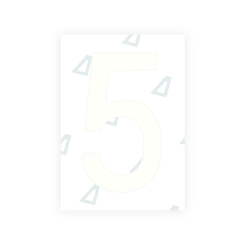 Alite Nanofilm for South Korea license plates - Symbol "5"