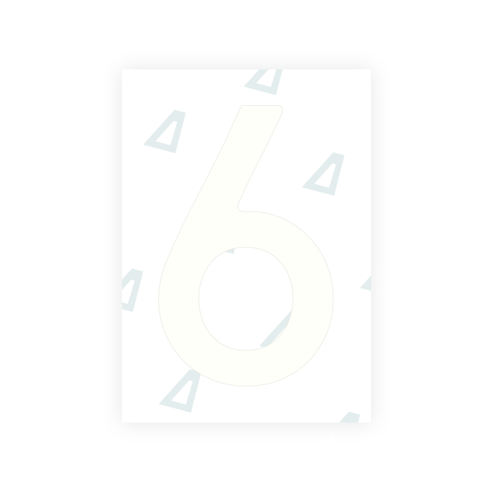 Alite Nanofilm for South Korea license plates - Symbol "6"