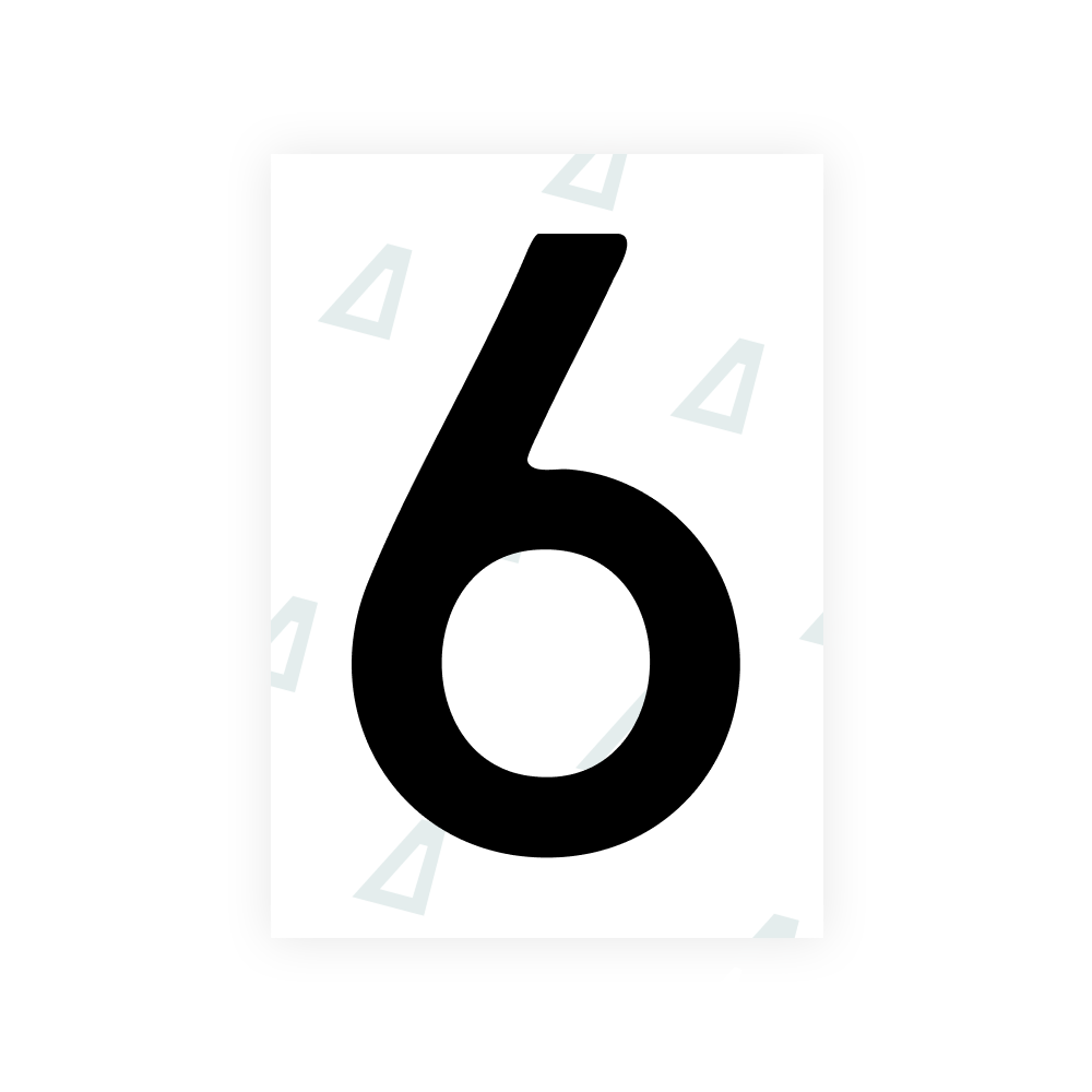 Alite Nanofilm for South Korea license plates - Symbol "6"