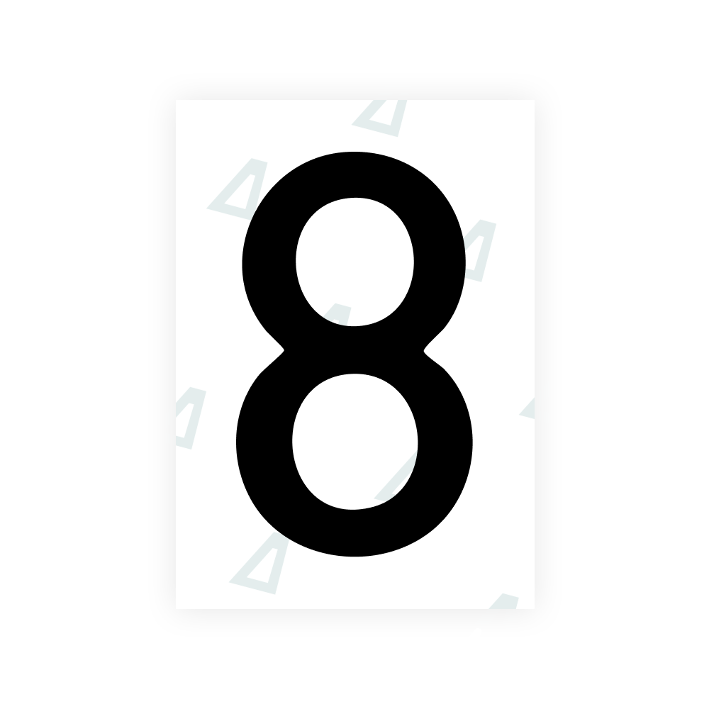 Alite Nanofilm for South Korea license plates - Symbol "8"