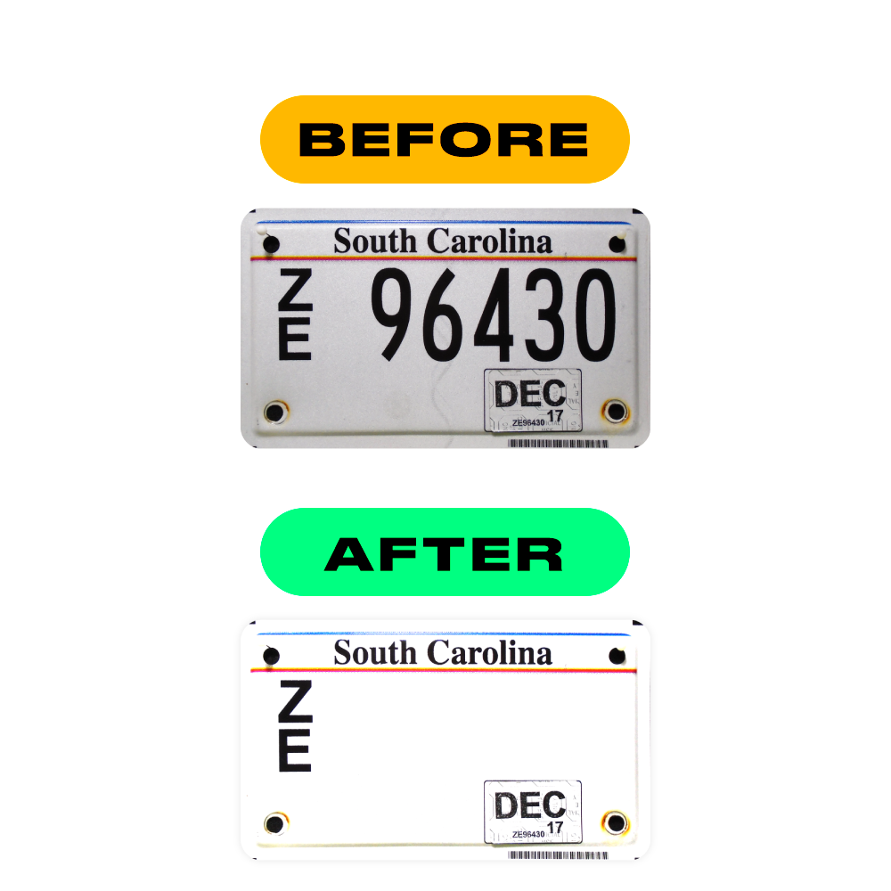Alite Nanofilm for US (South Carolina) Moto license plates - Symbol "9" - Alite